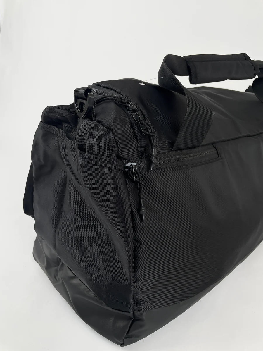 Plain tactical black duffel bag