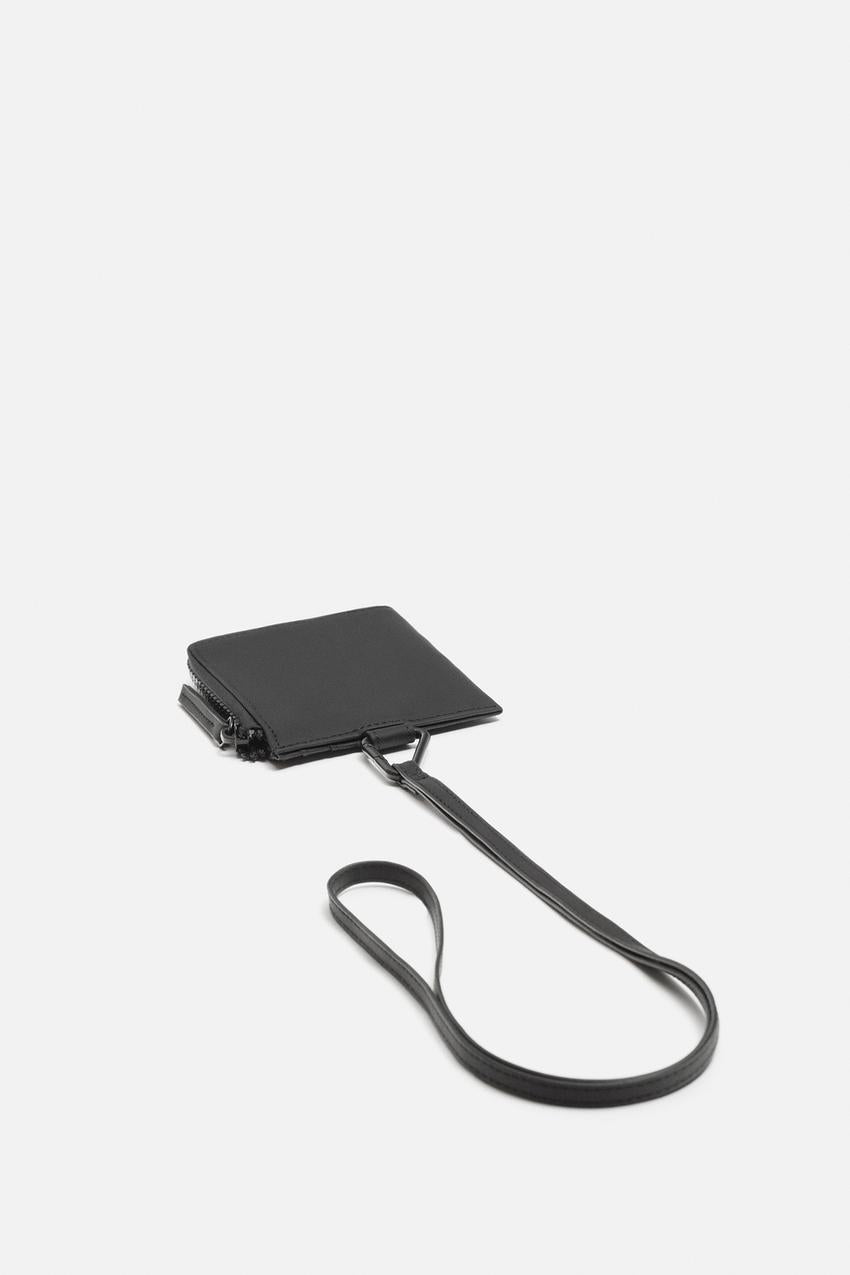 Zara Wallet with neck extension in black