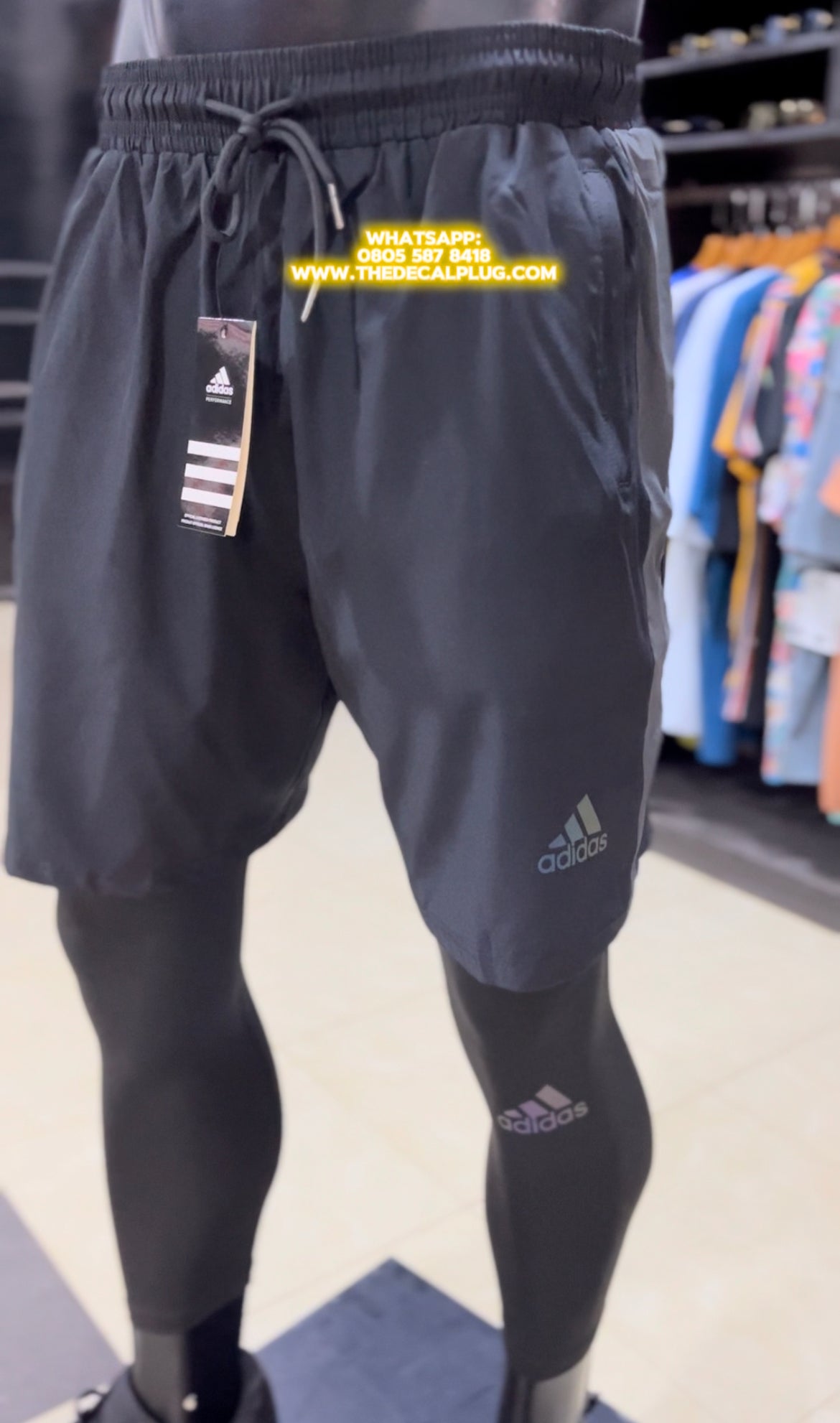 Adidas 2in1 fitness short with waistband