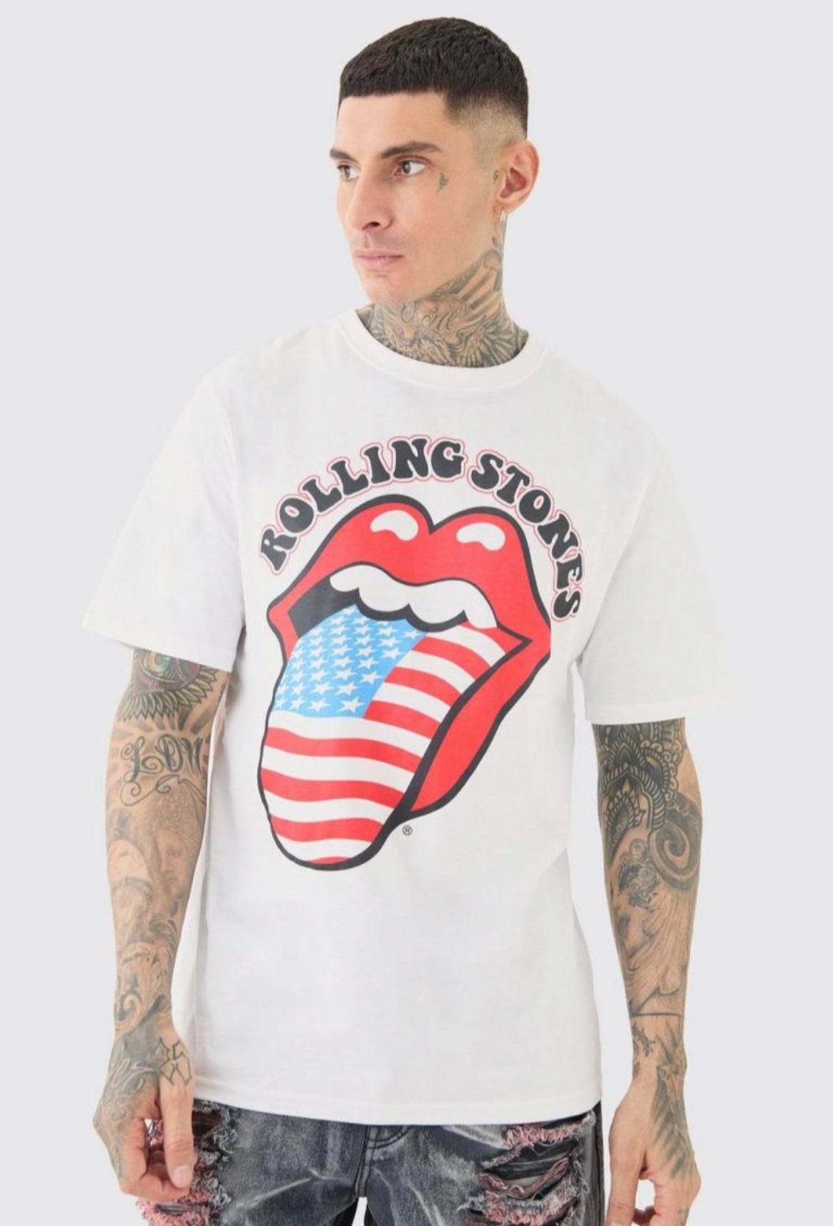 Boohoo rolling stones license t-shirt