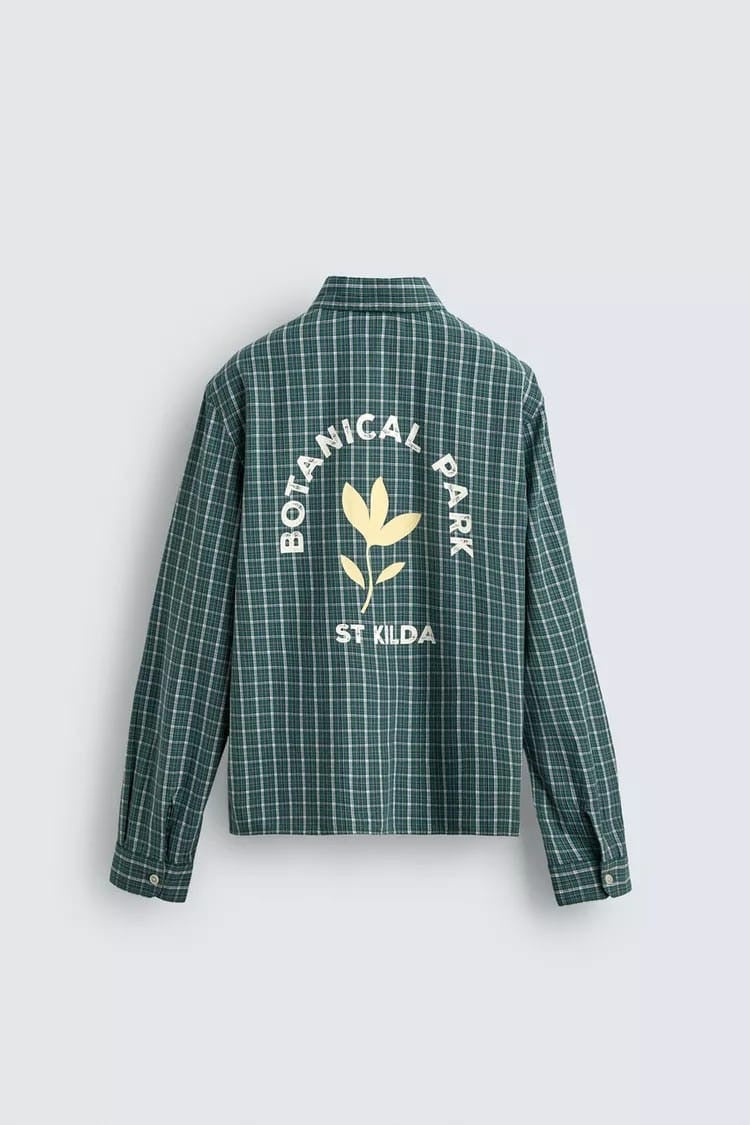 Zara checkered shirt in green