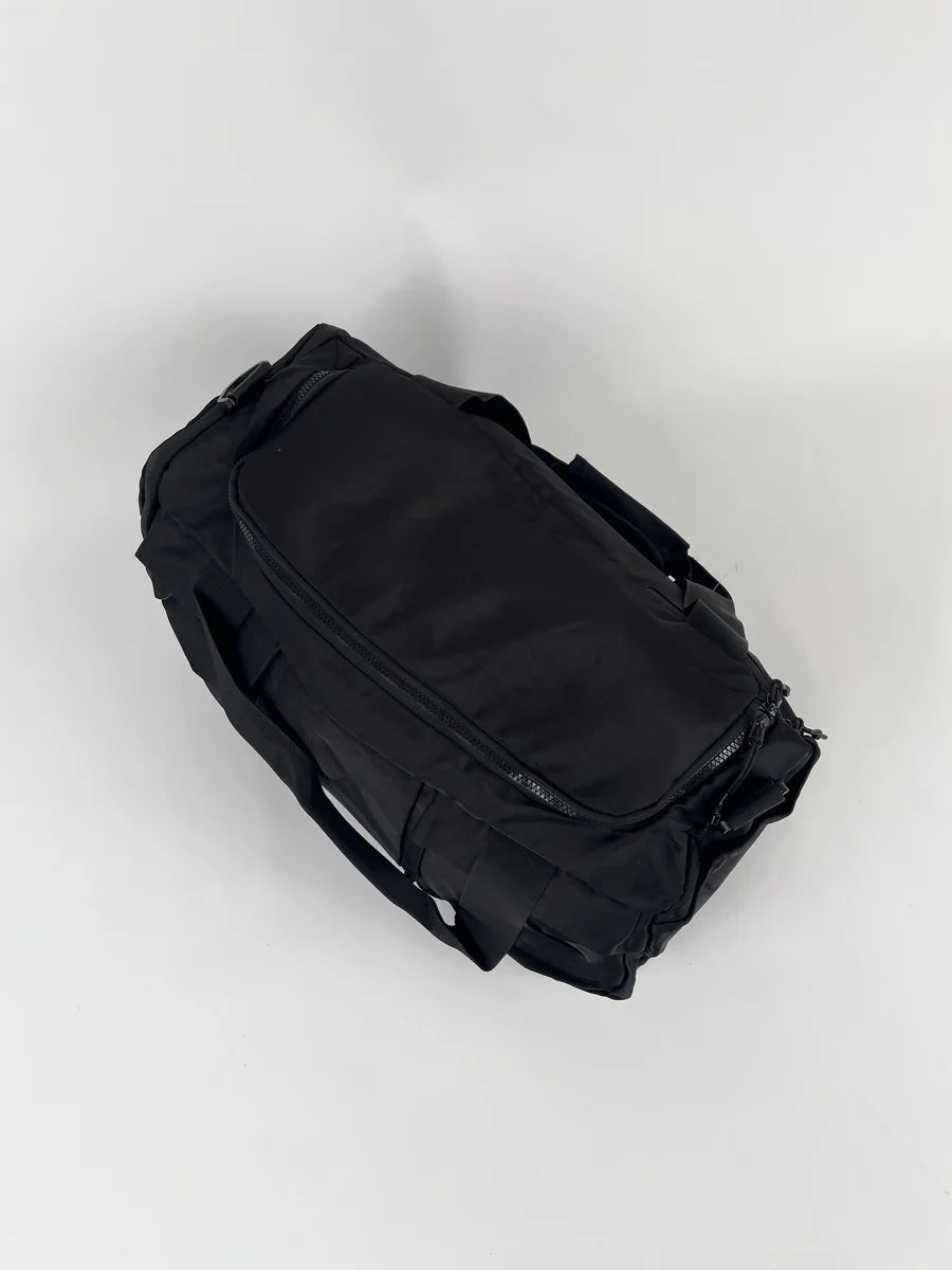 Plain tactical black duffel bag