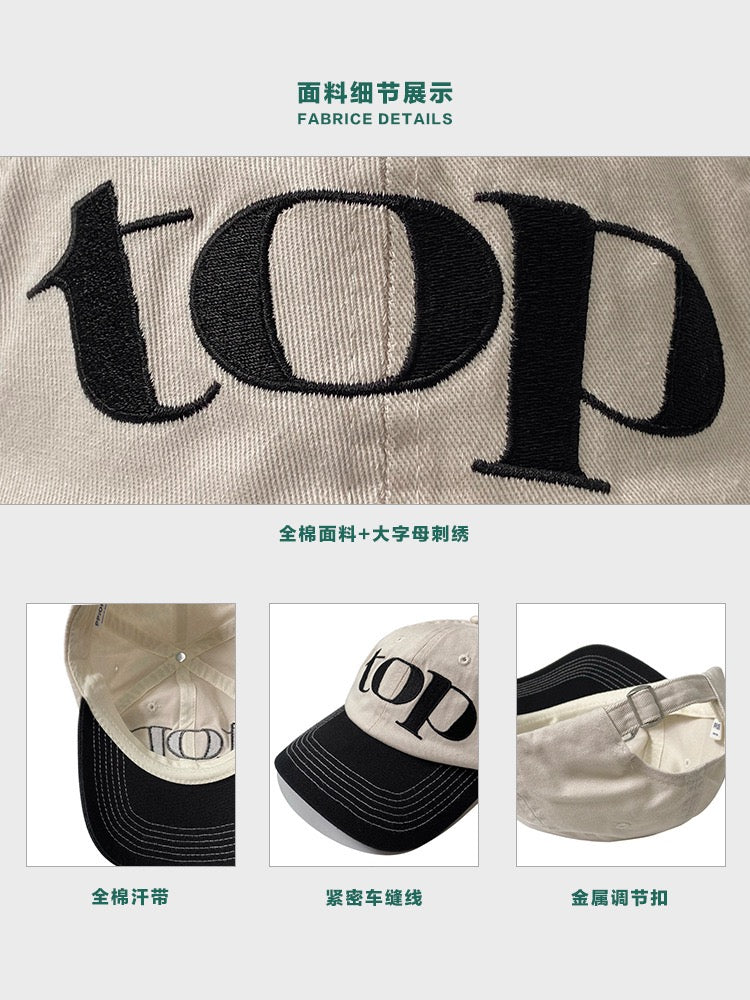 Top contrast stitching hat
Size: Small