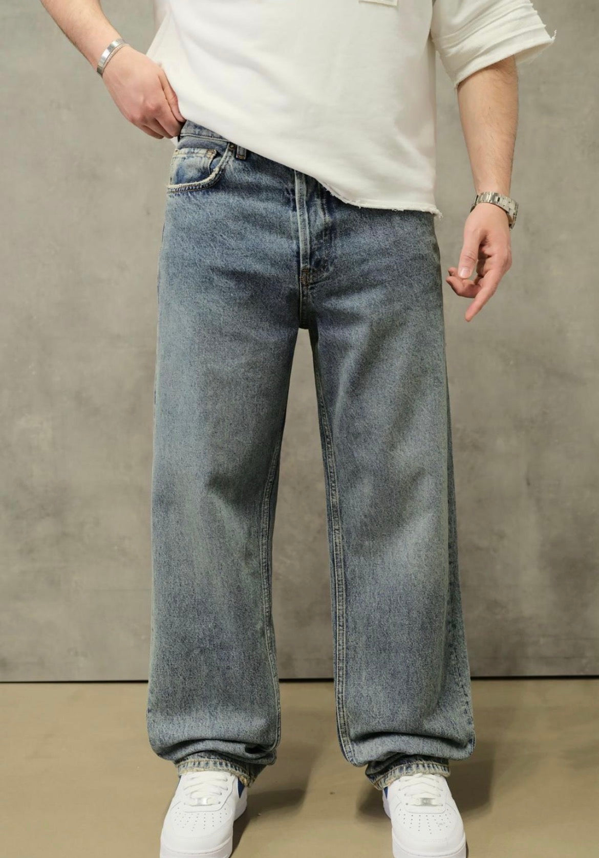 2Y premium stone washed baggy jean