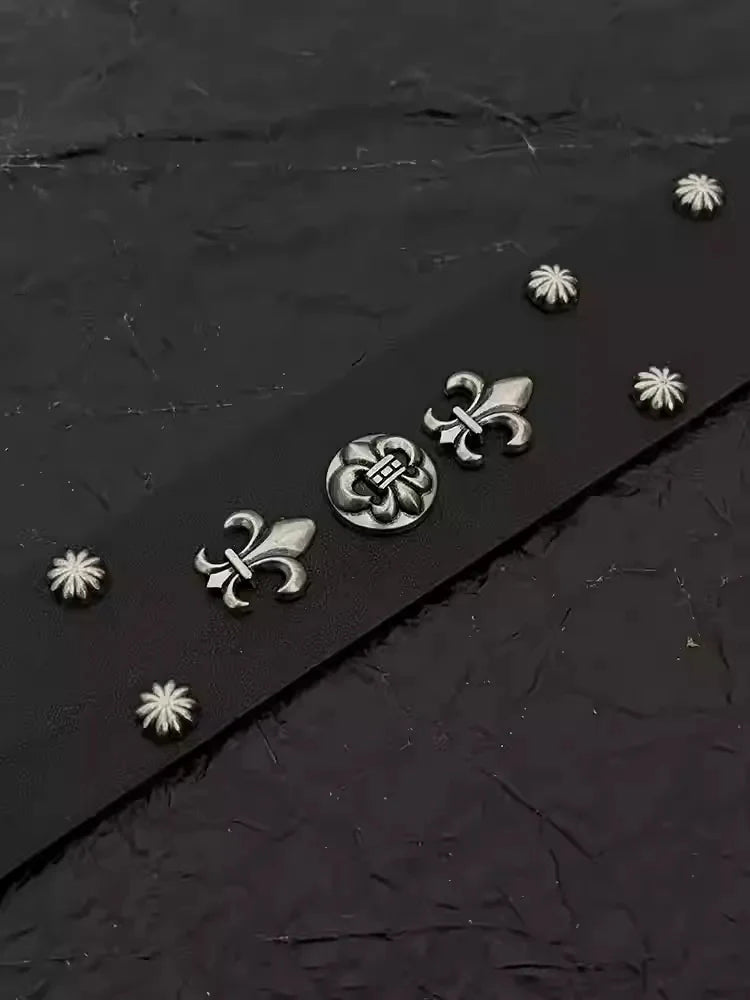 Goth buckle cross belt