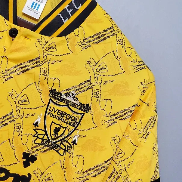 LIVERPOOL 1995-1996 YELLOW AWAY RETRO JERSEY RTRJSY003
