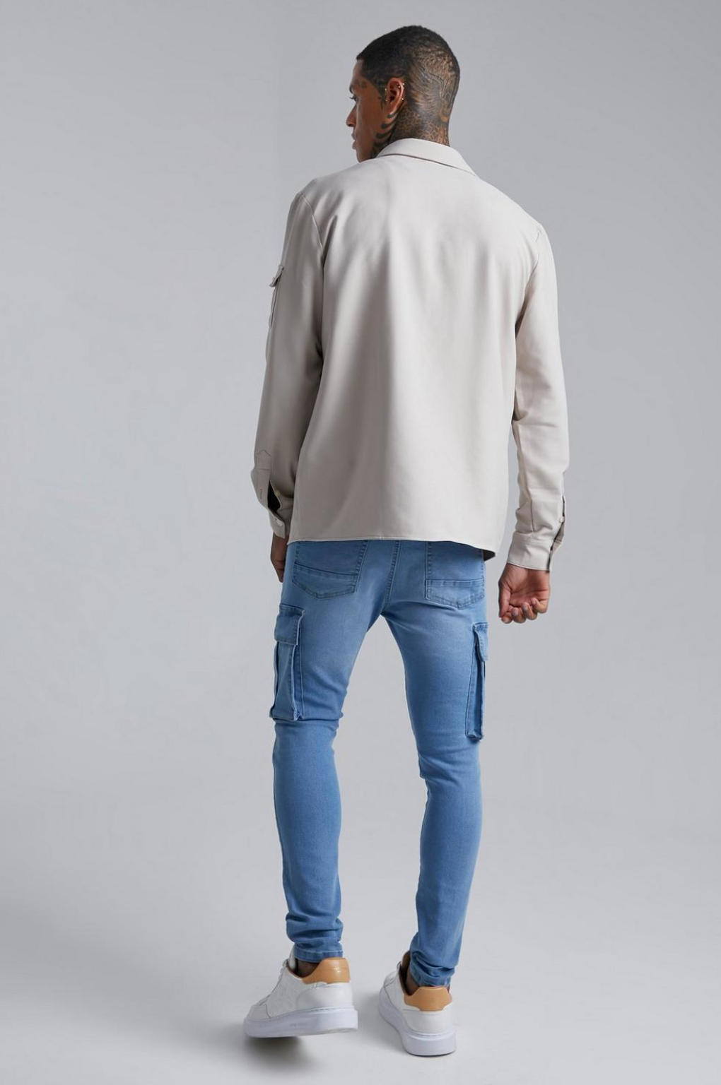 Boohoo cargo denim in blue