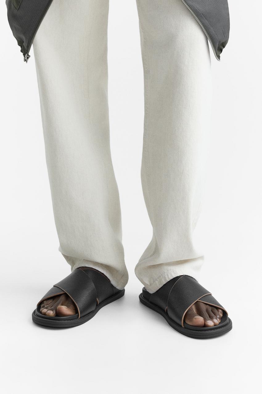 Zara Criss-cross leather sandal