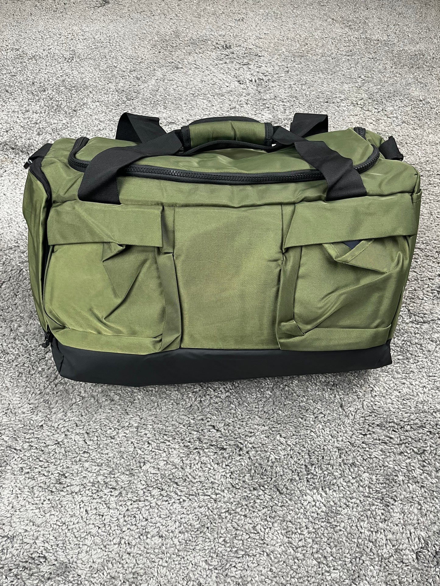Plain tactical black duffel bag