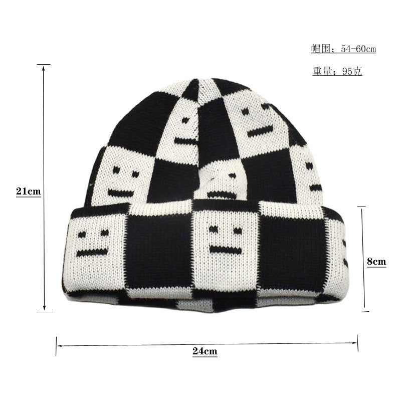 Block patterned beanie