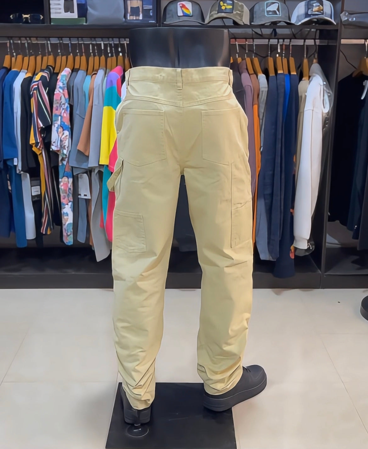 Acid washed carpenter pants