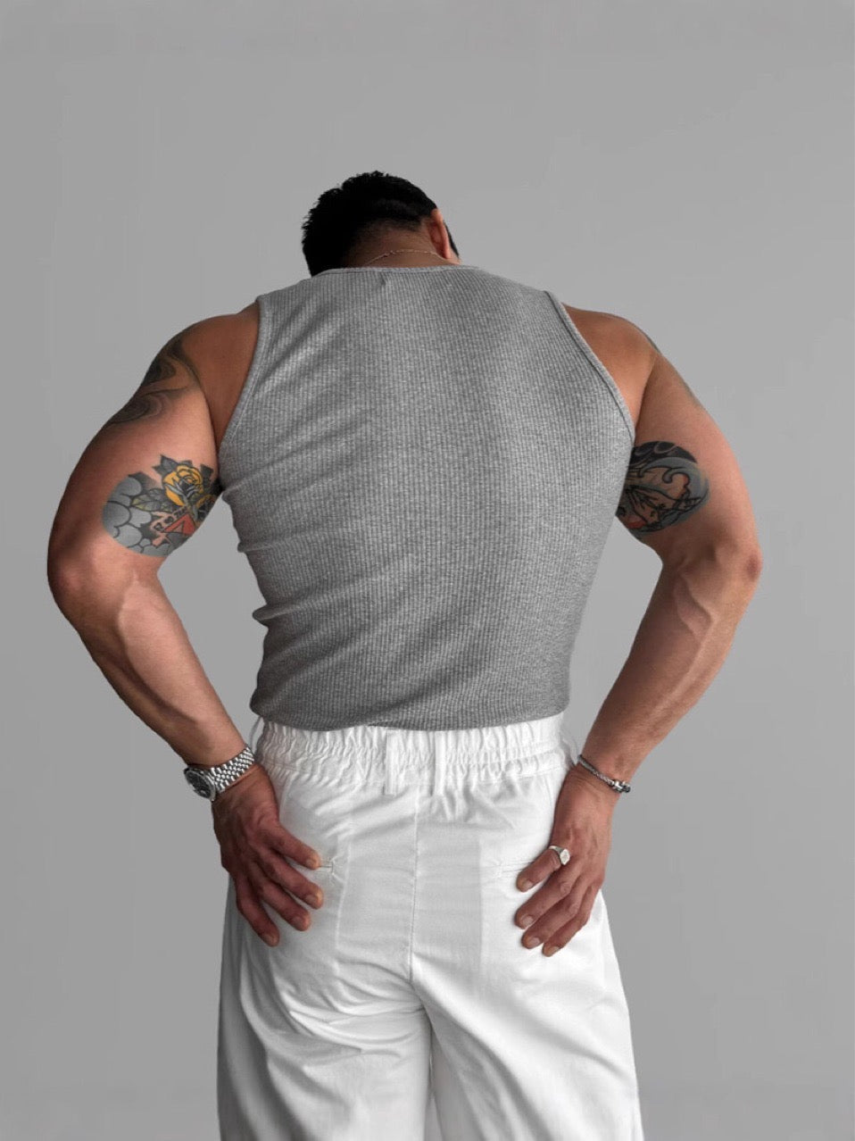 Stretchy ribbed tank