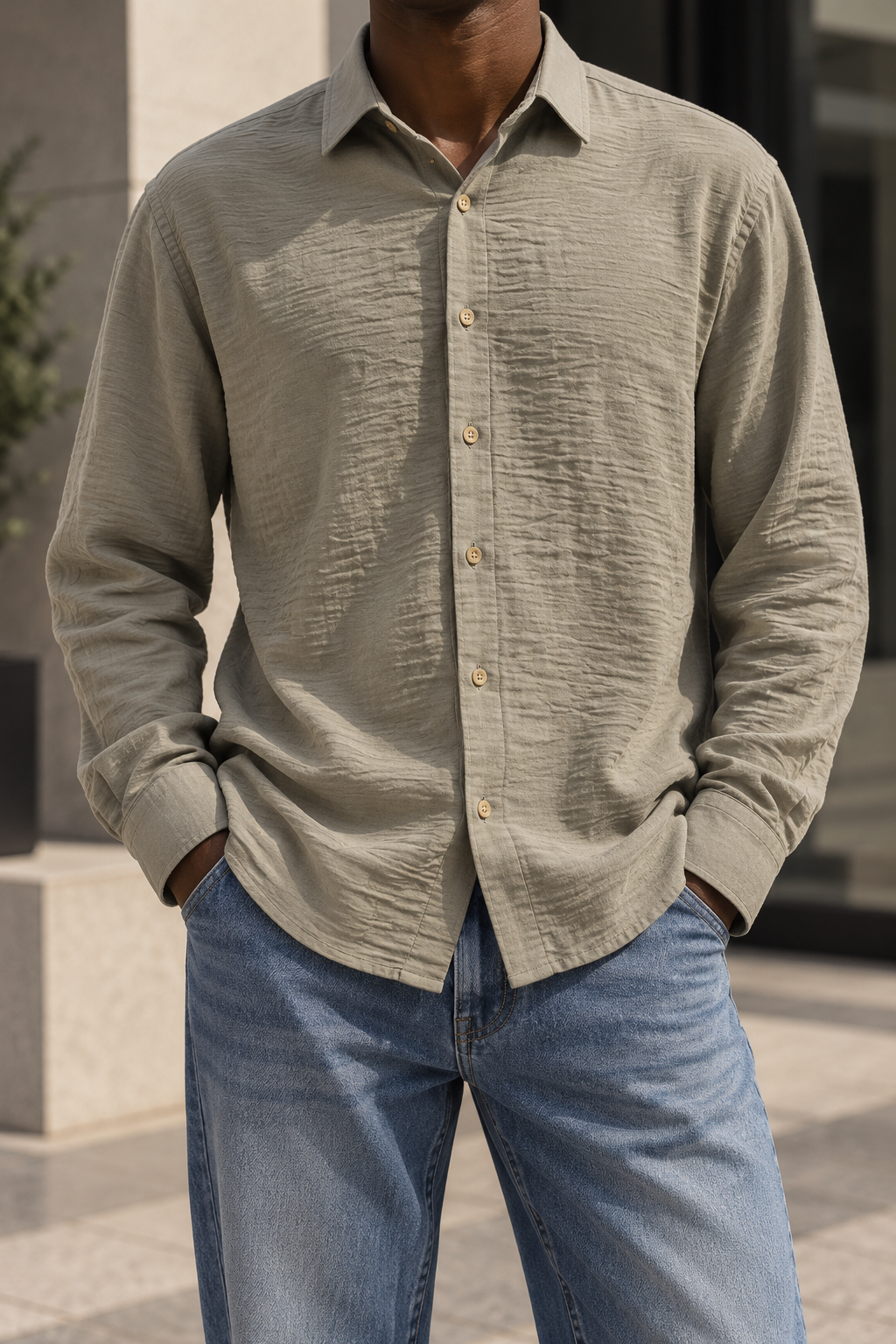 Retro club cotton blend shirt