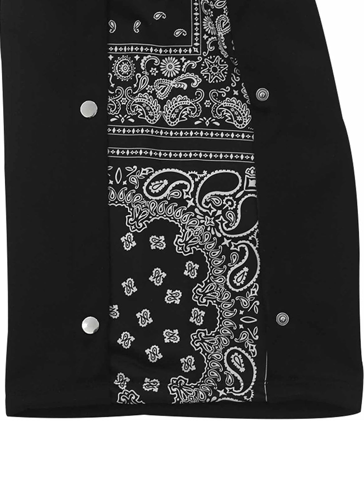 Paisley print flare pants black