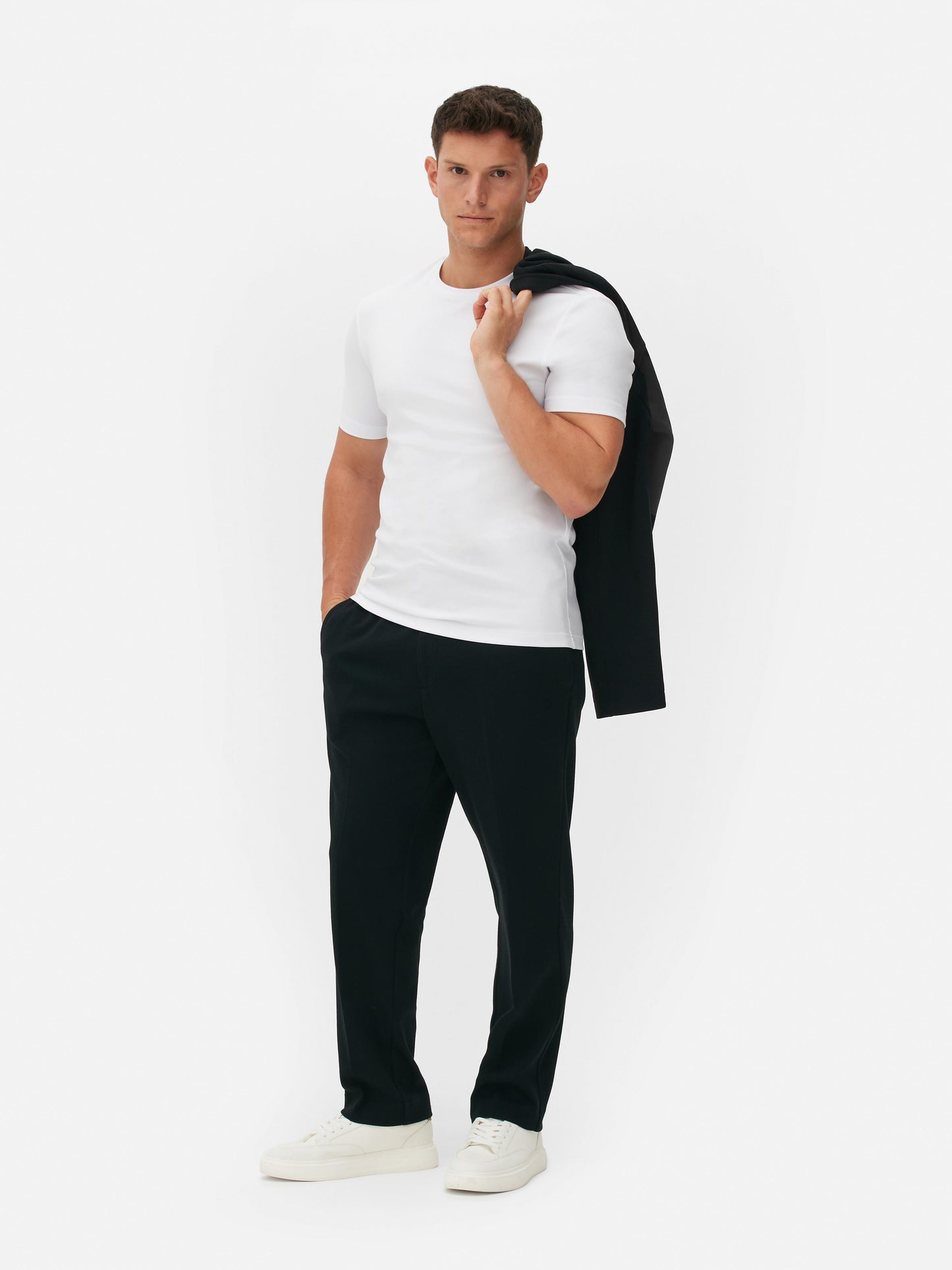 Pack of 2 Kem straight pants (black, brown)