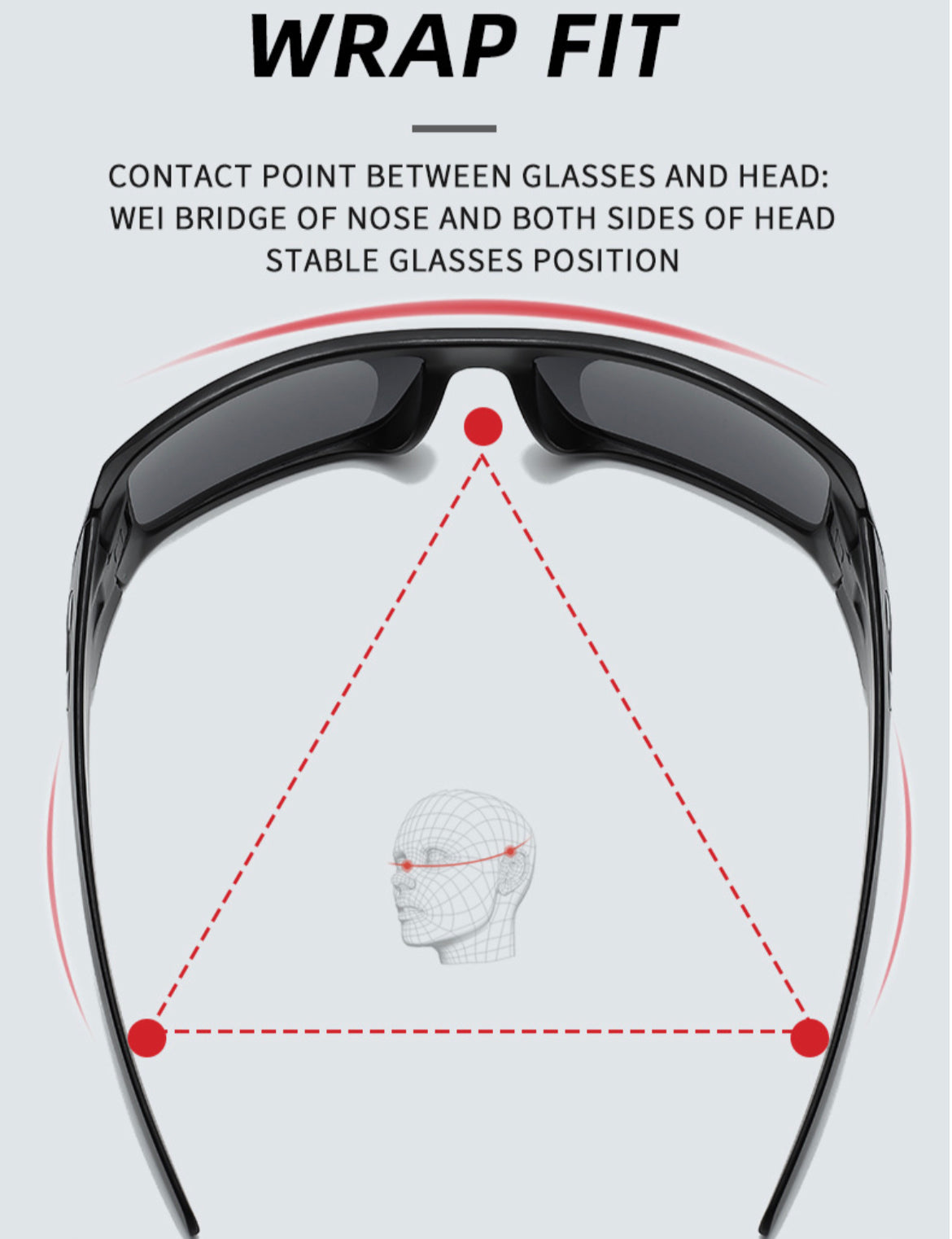 Wrap around biker glasses