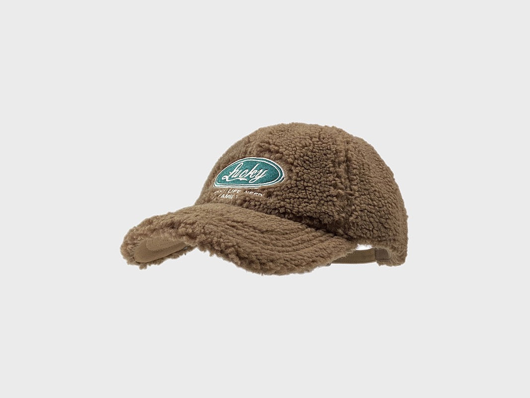 Lucky fleece embroidered hat