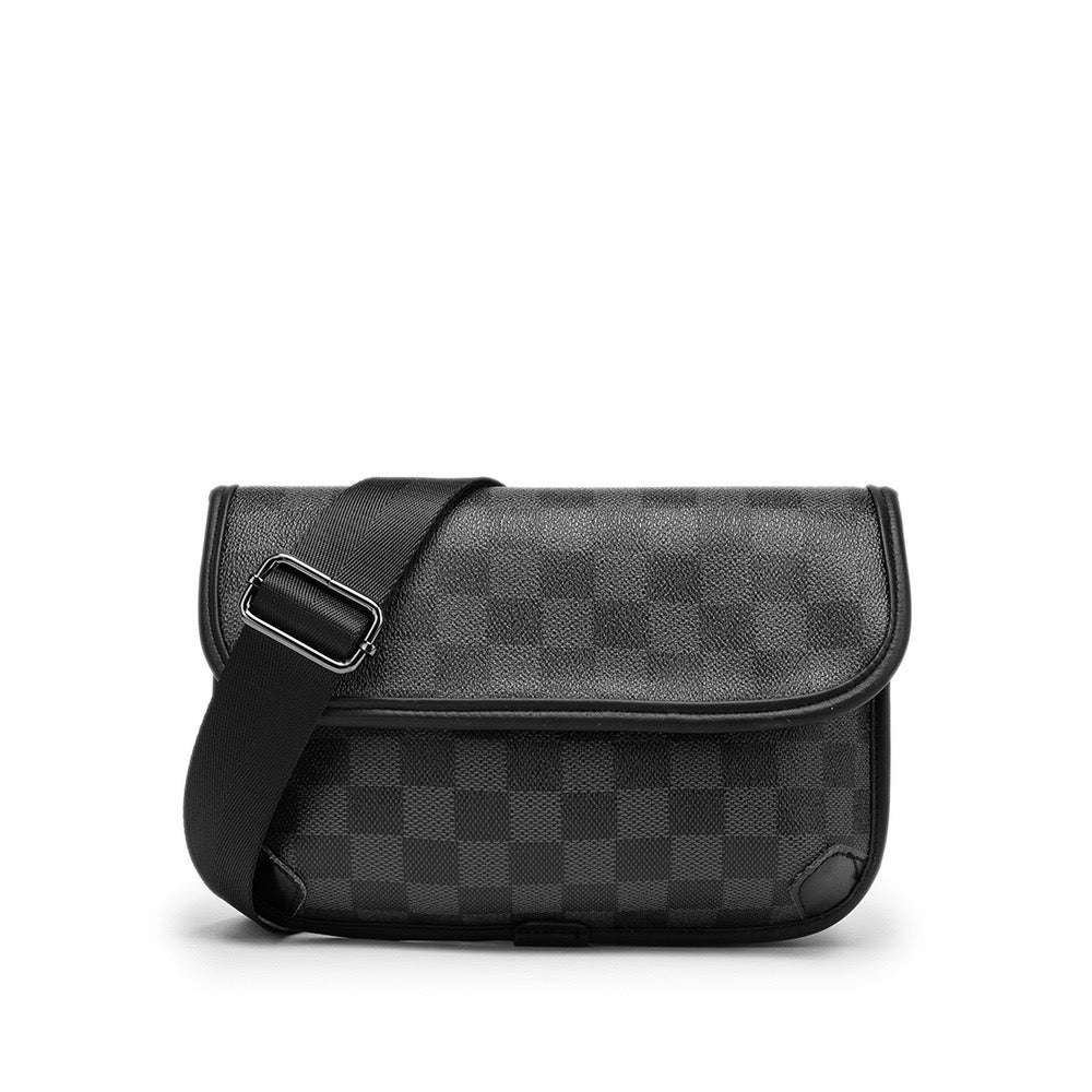 Checked pattern crossbody bag