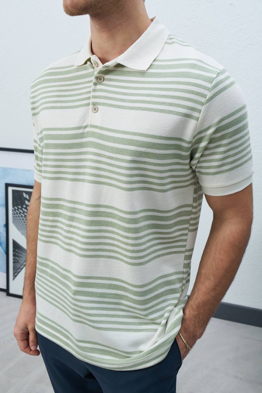 Marrakech stripe polo shirt 001