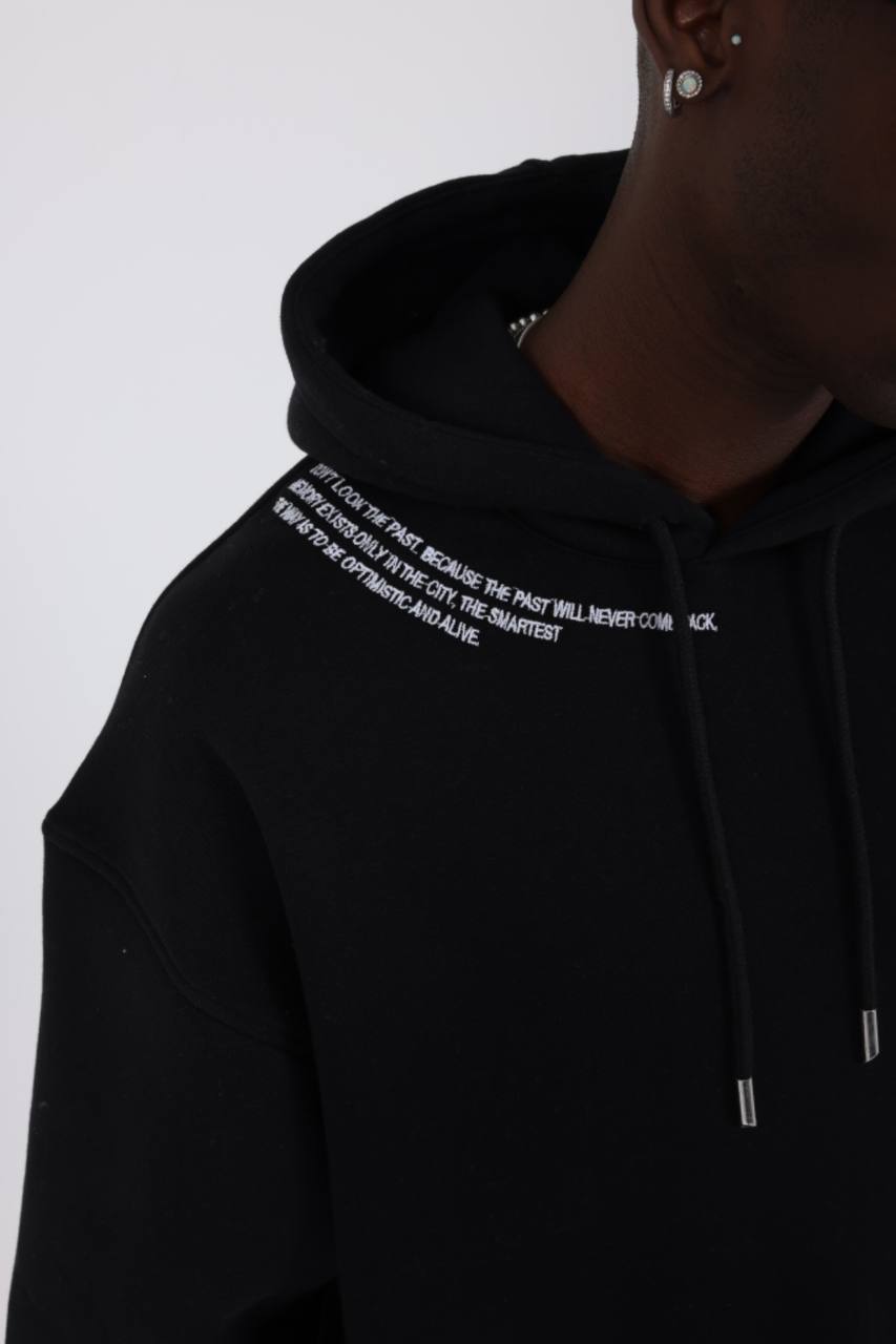 Mechanic embroidered rise again collection double sleeve hoodie
