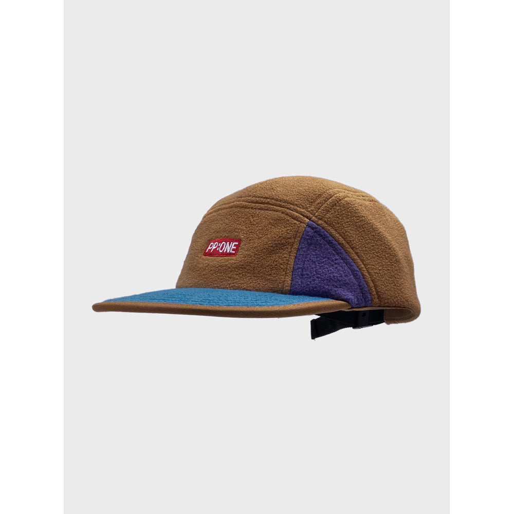 PP fleece color block panel hat