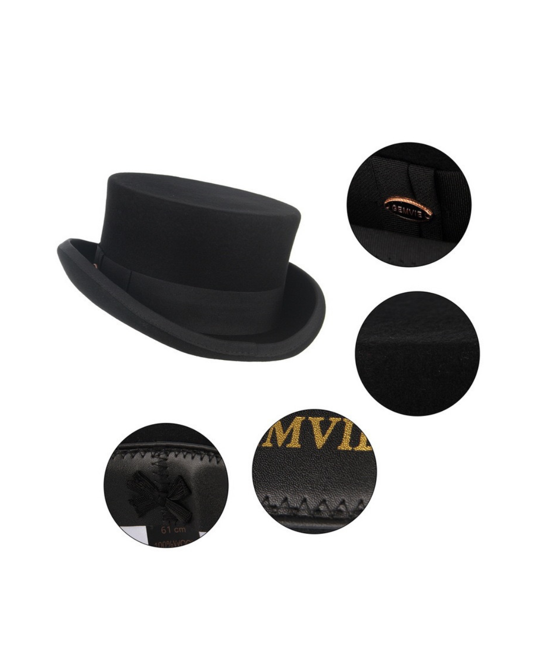Deluxe butler hat with silk lining