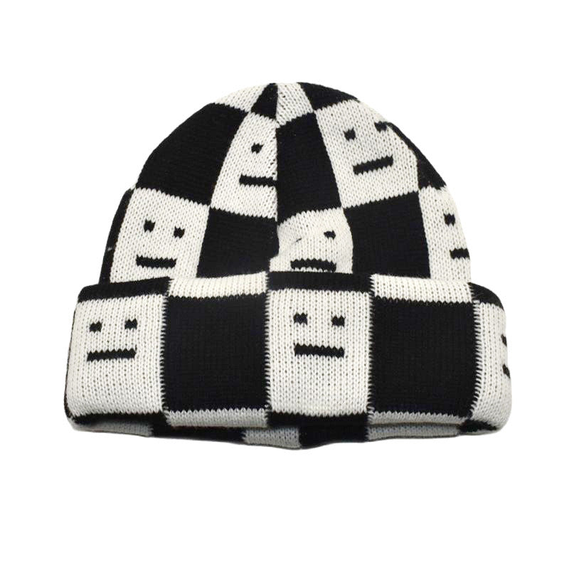 Block patterned beanie