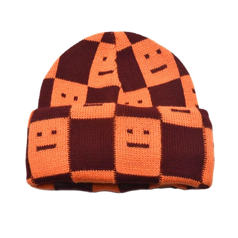 Block patterned beanie