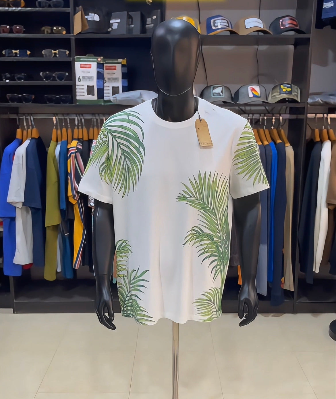 Medicine palm tee in white