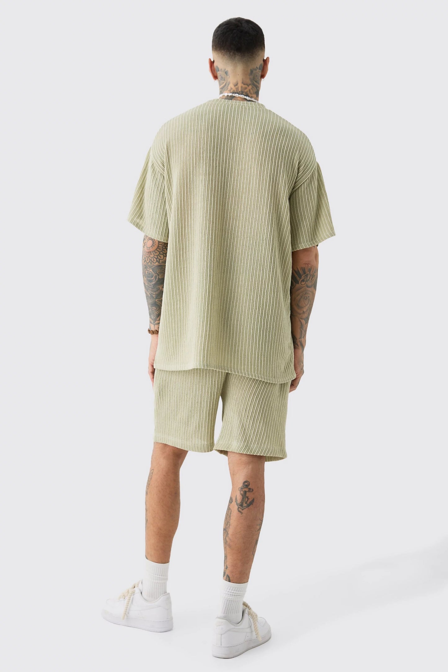 Boohoo tall crochet ribbed set