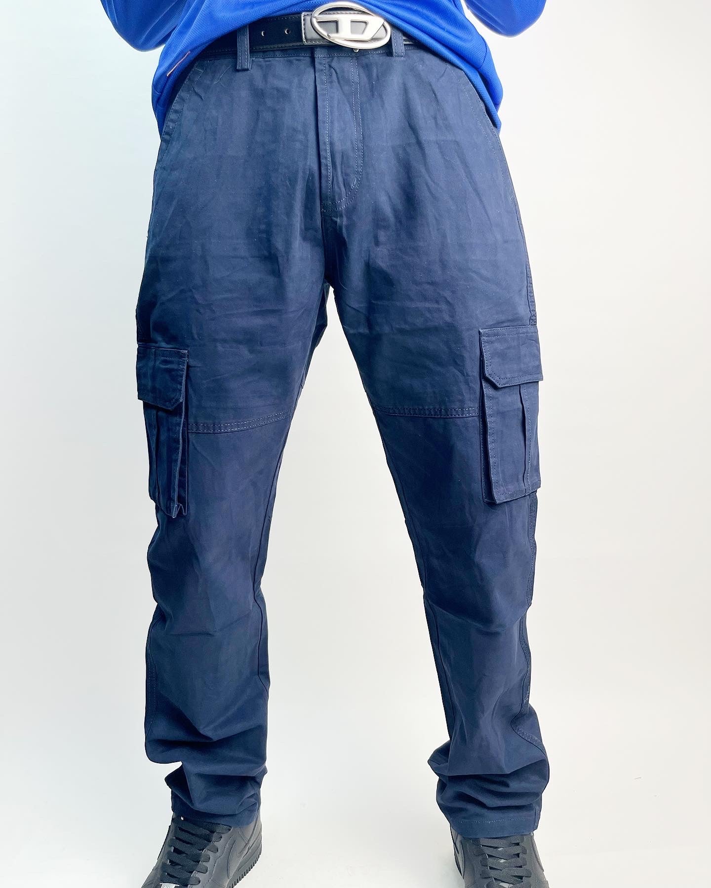 Polo cargo pants in navy blue