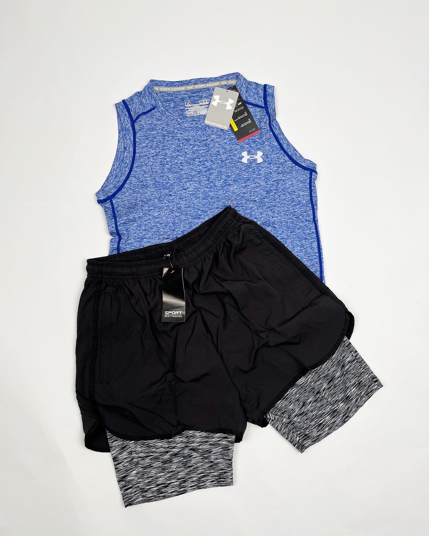 UA fitness combo with inner tights