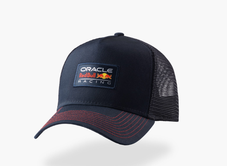 Racing dad hat in blue with contrast stitch