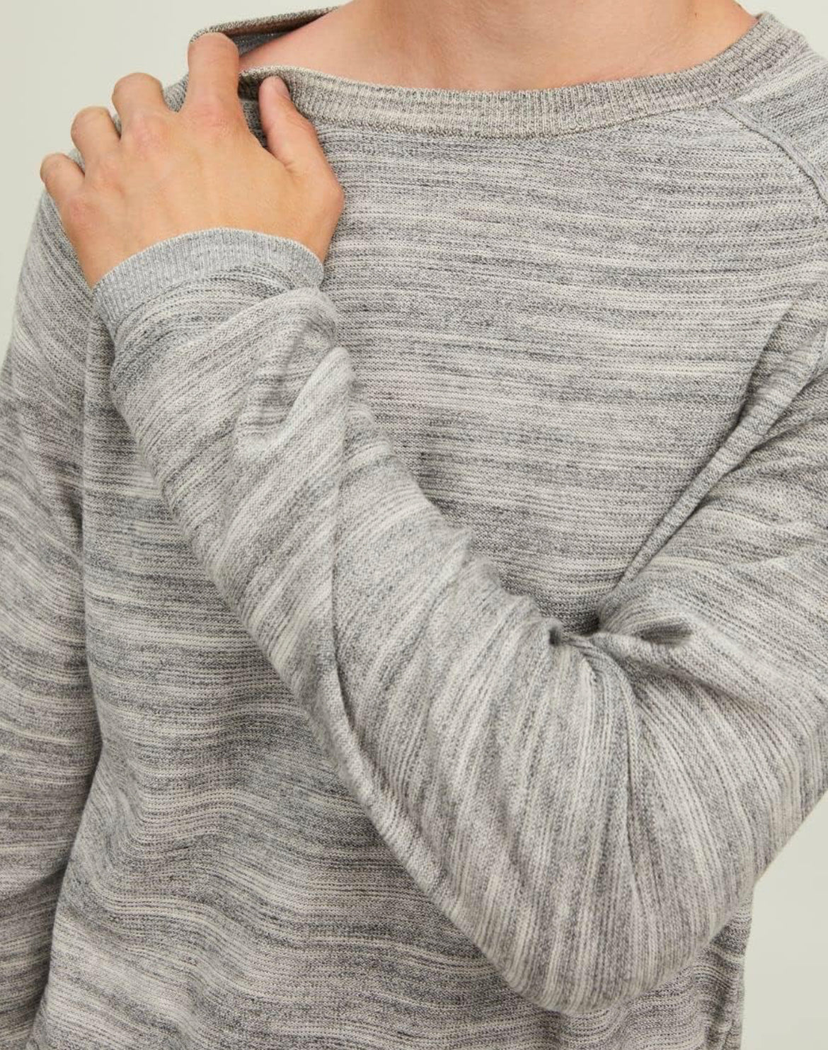 Jack & Jones knit sweatshirt in grey mix