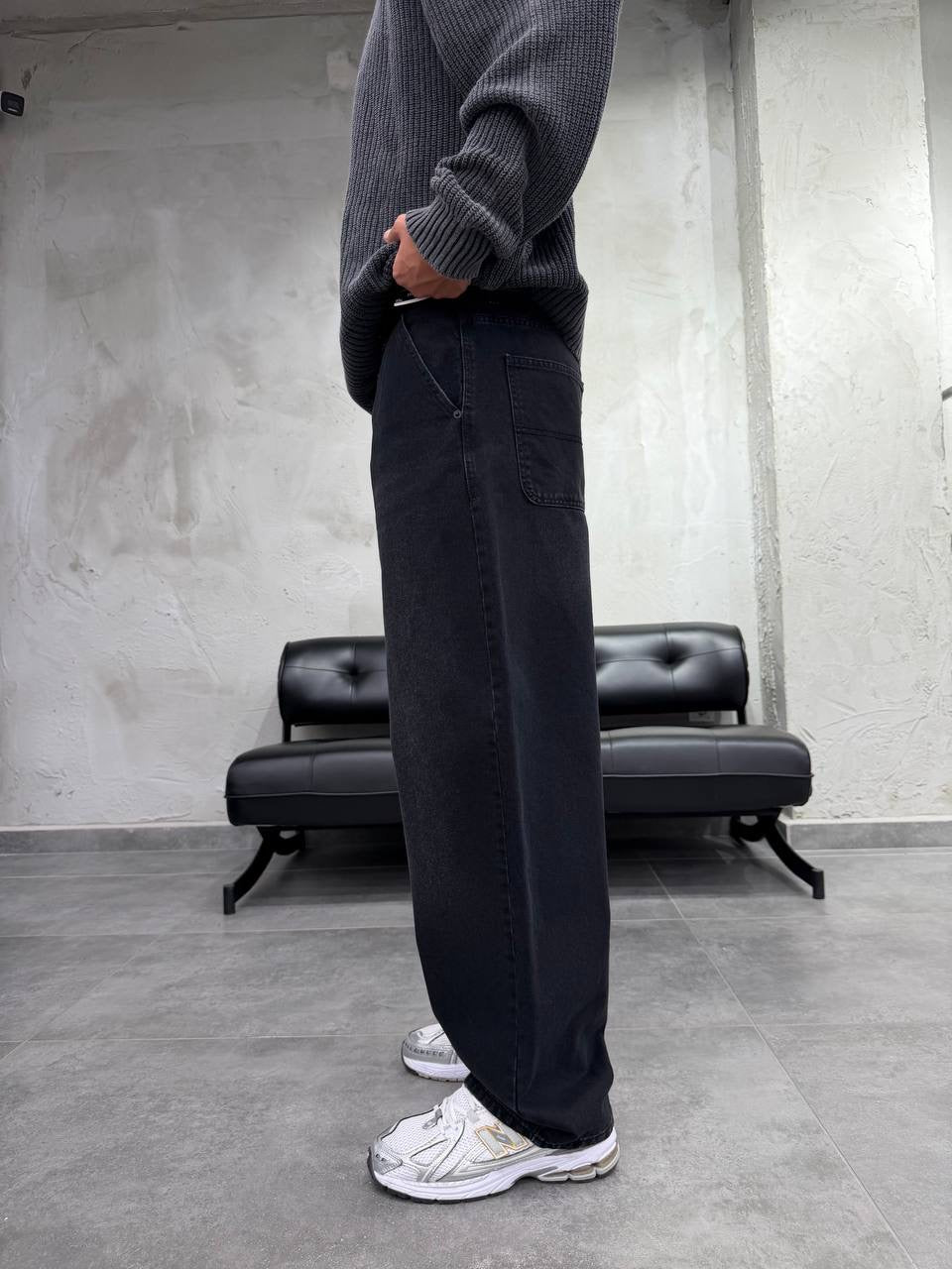 Difransel super baggy jean in black