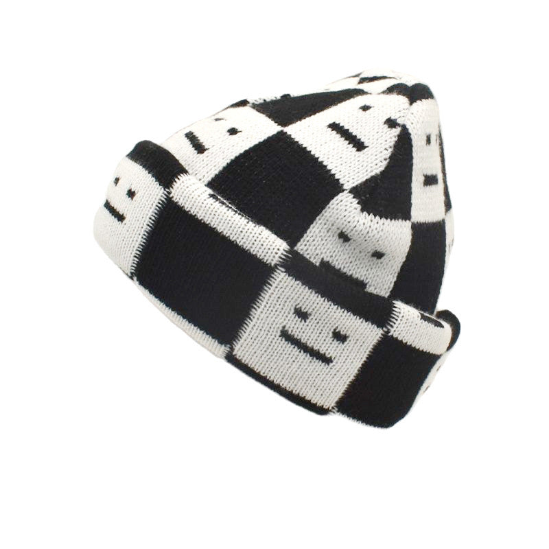 Block patterned beanie