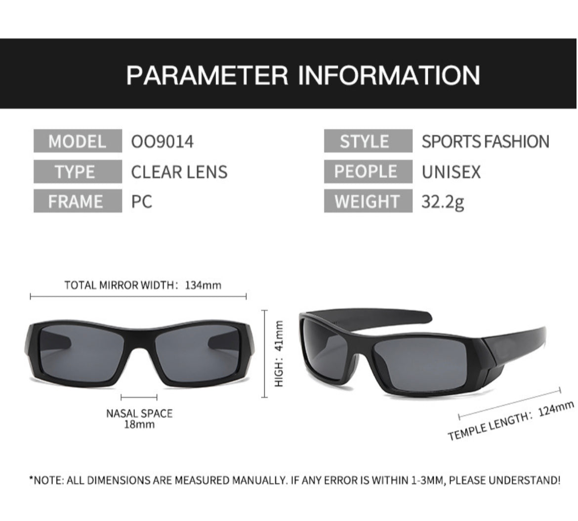 Wrap around biker glasses