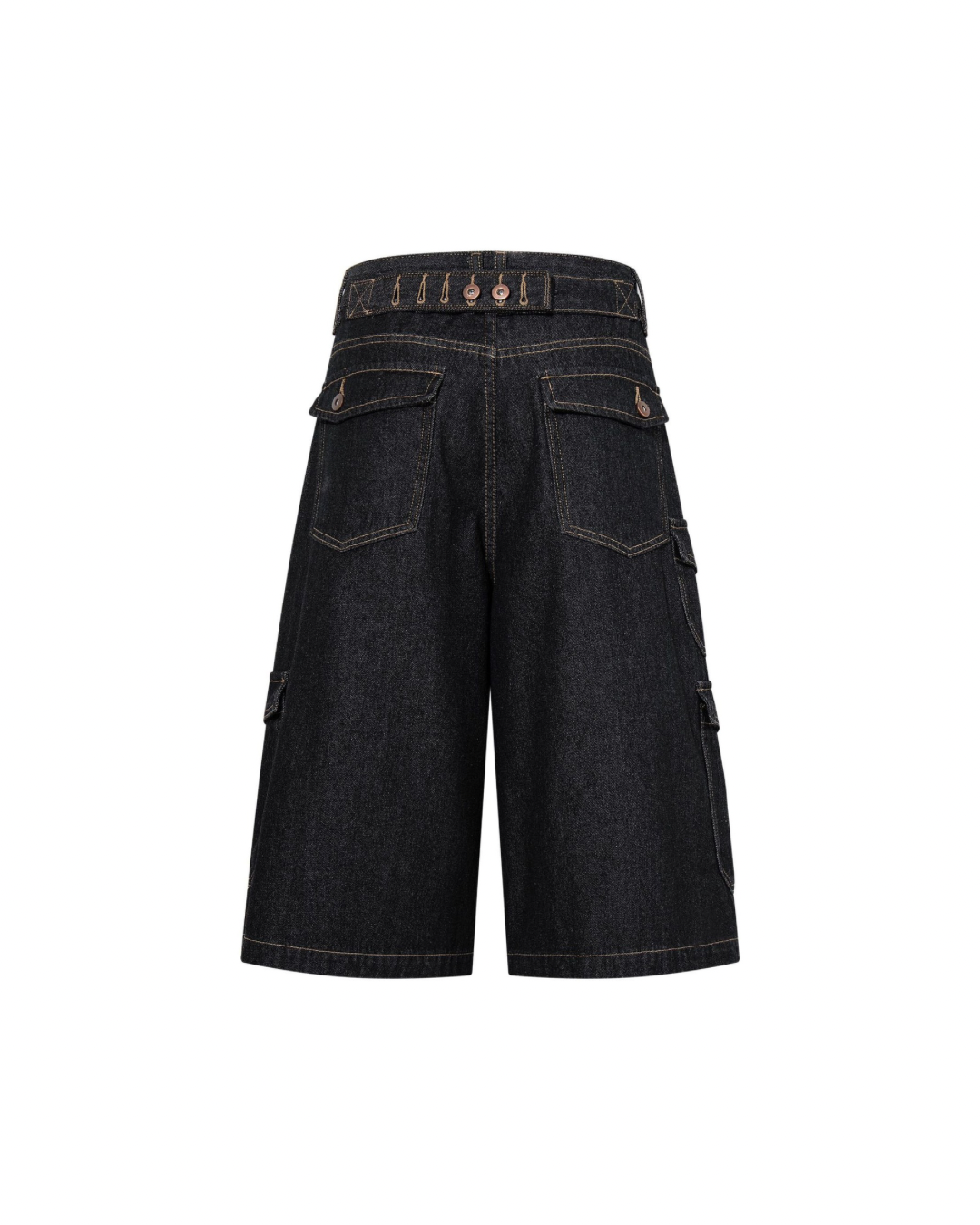 Retro utility denim jort