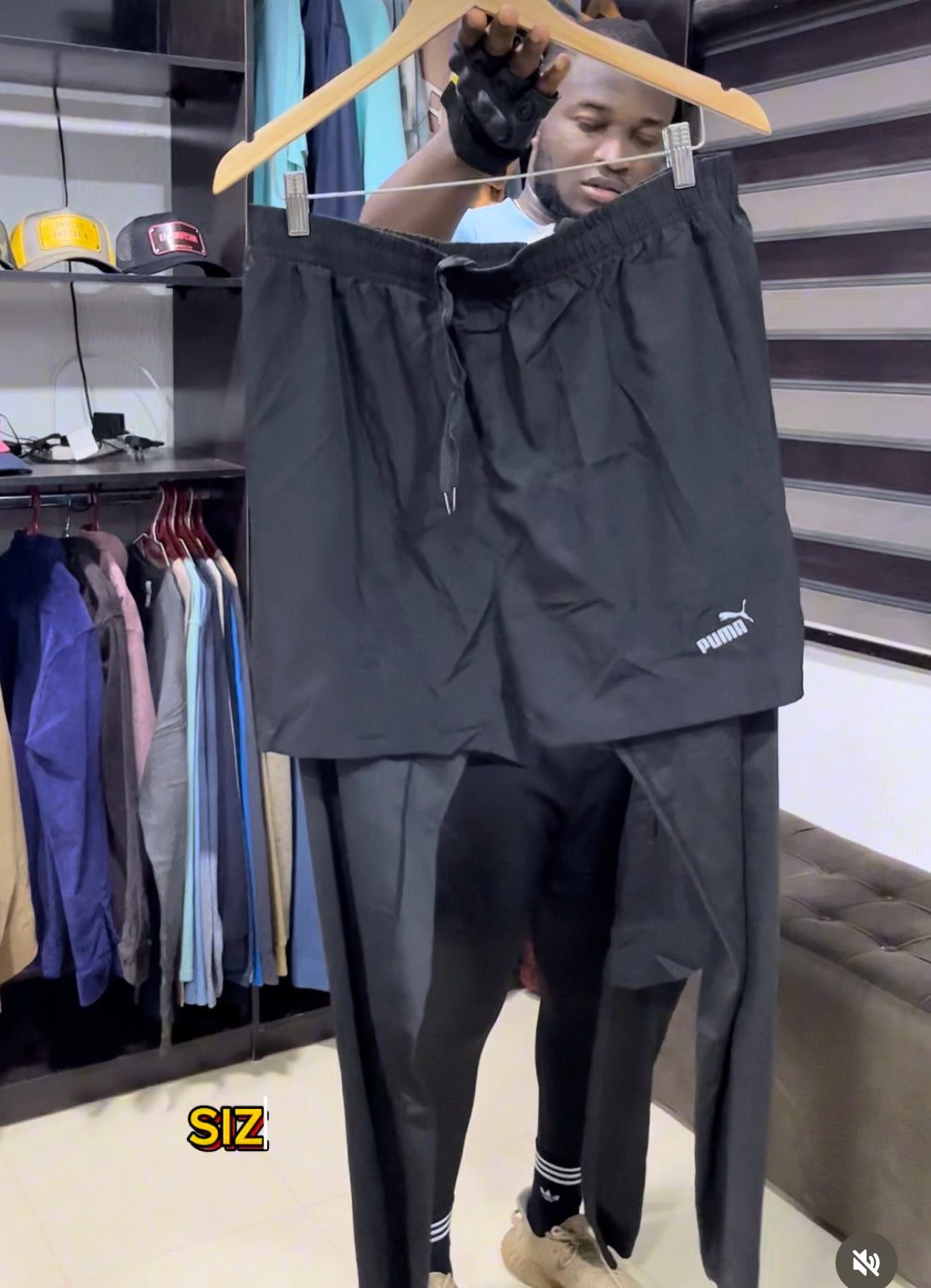 Puma 2in1 long length fitness short