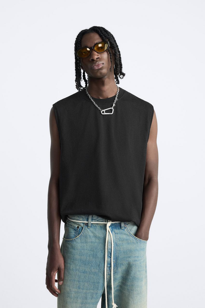 Zara Loose fit sleeveless tee