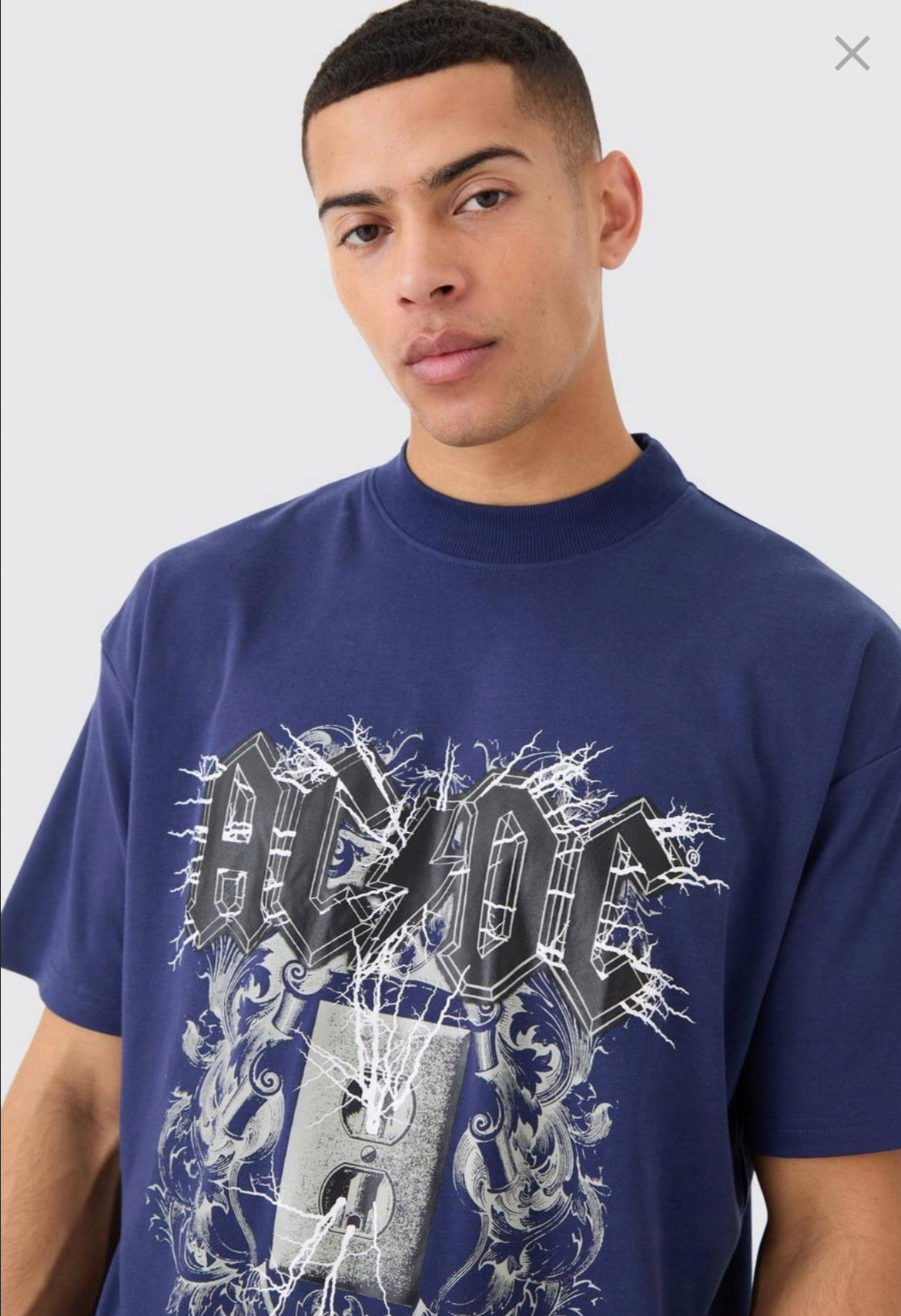 Boohoo acdc oversized t-shirt