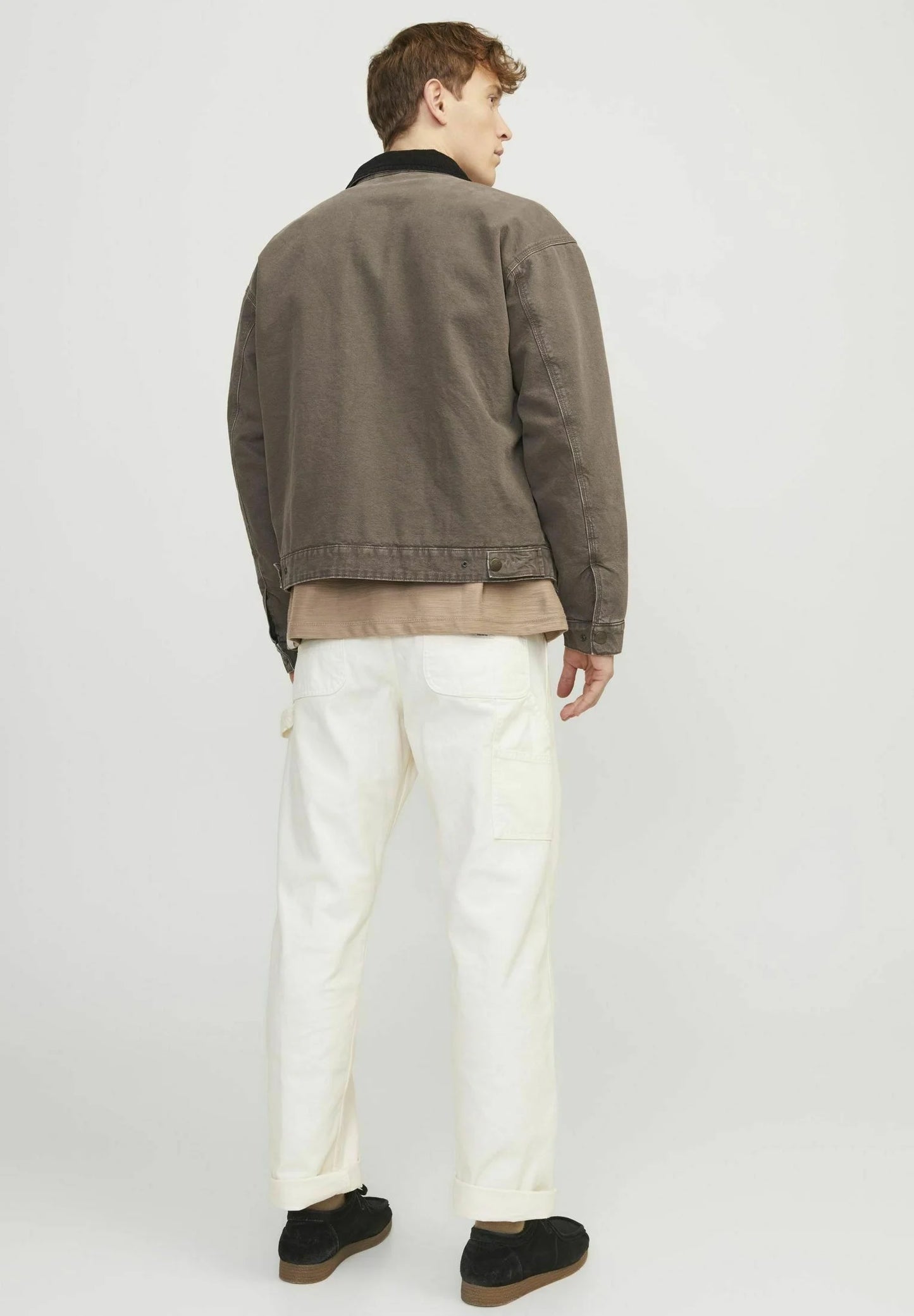 Jack & Jones corduroy collar jacket in chocolate brown