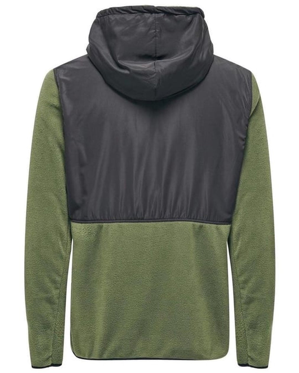 Only&sons fleece jacket in khaki green