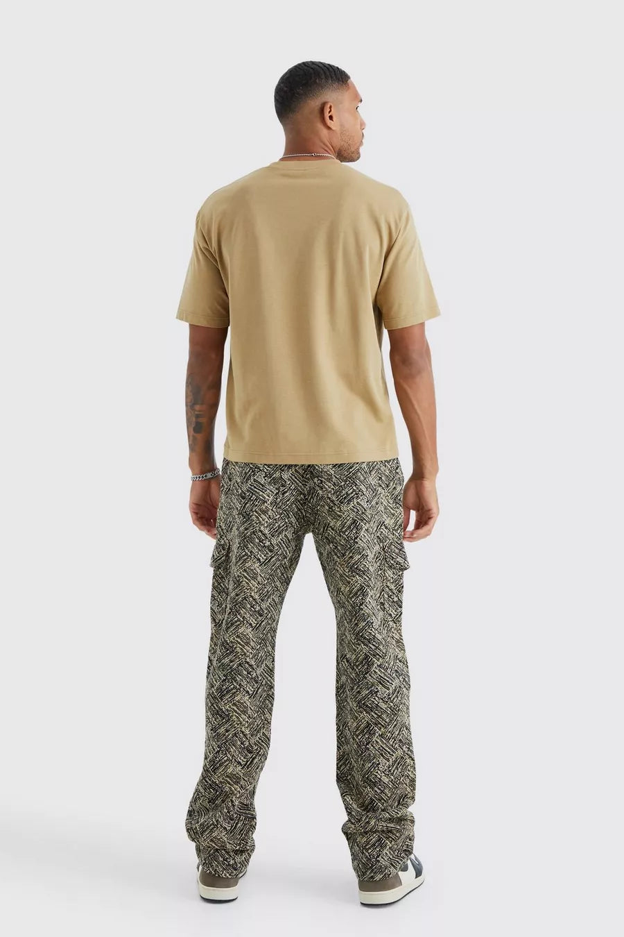 Boohoo relaxed fit tapestry trouser pant