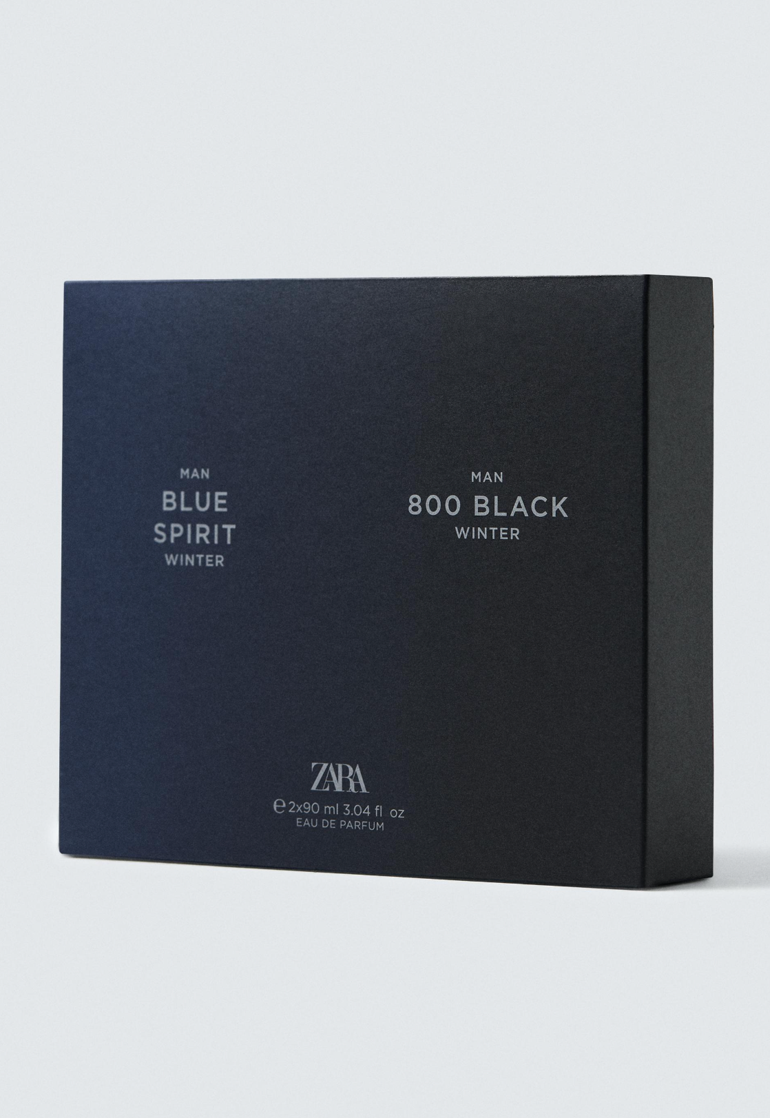 Zara 800 BLACK WINTER EDP + MAN BLUE SPIRIT WINTER EDP 2 X 90ML perfume