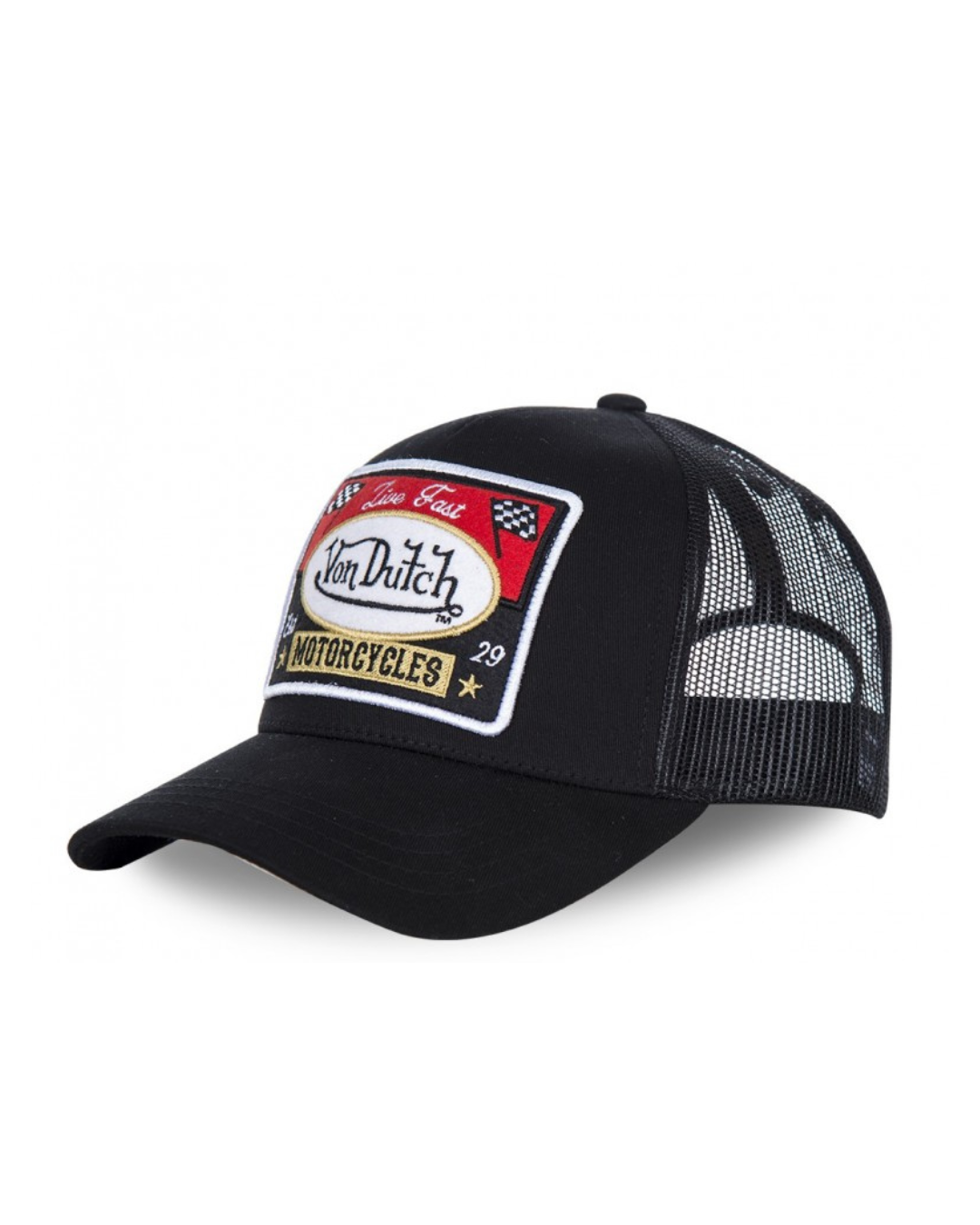 VonDutch VD motorcycle patch trucker cap