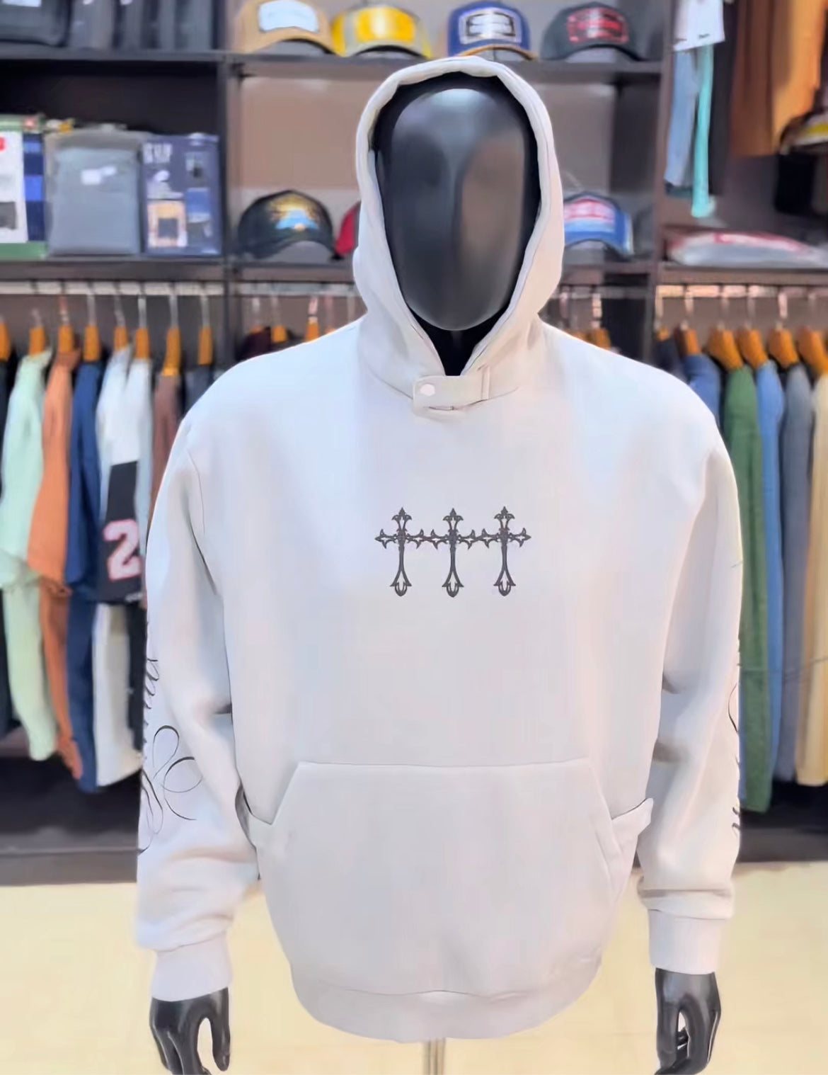 Boohoo Man oversized fit charcoal hoodie