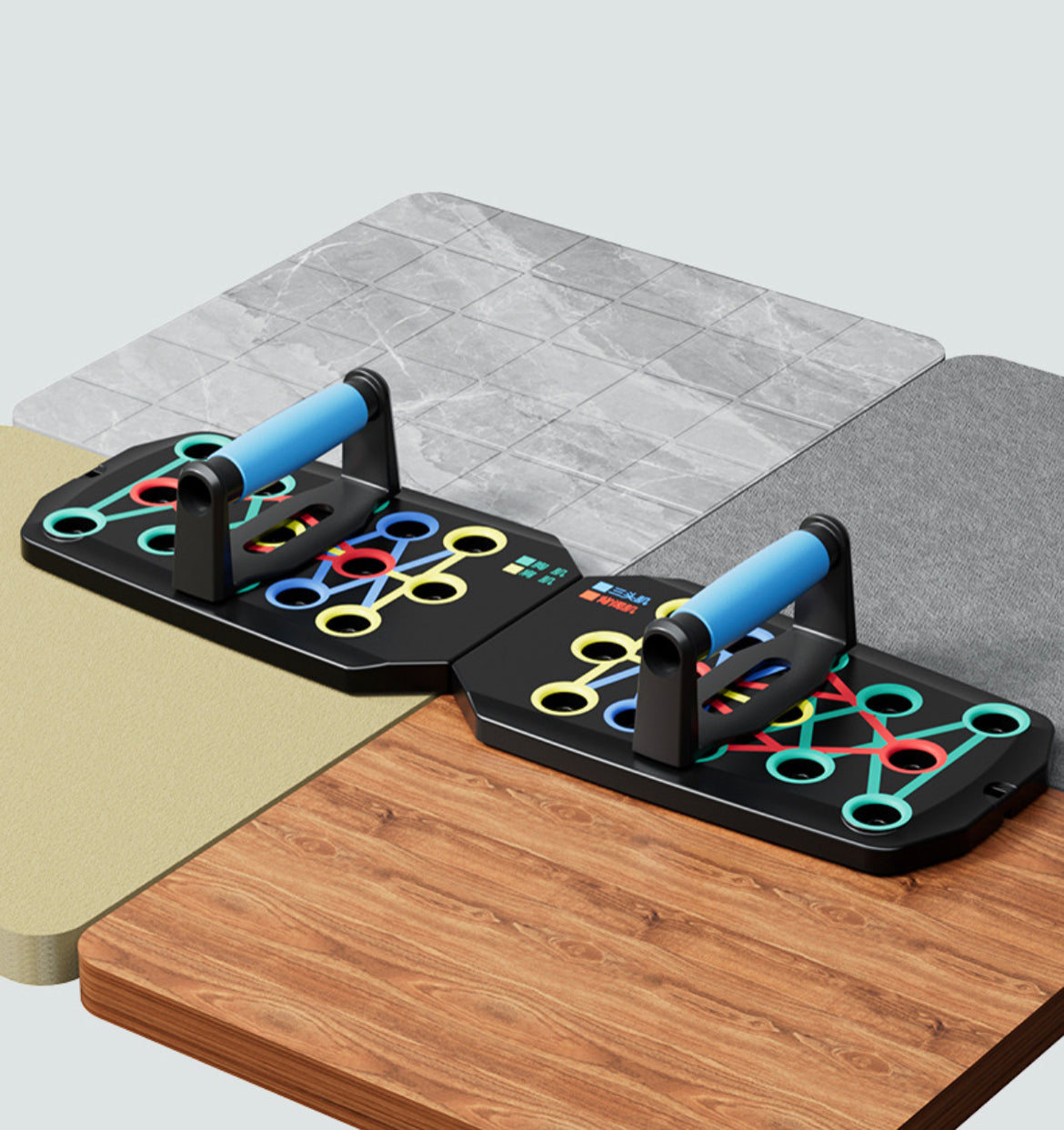 28 count push up board with extension bands