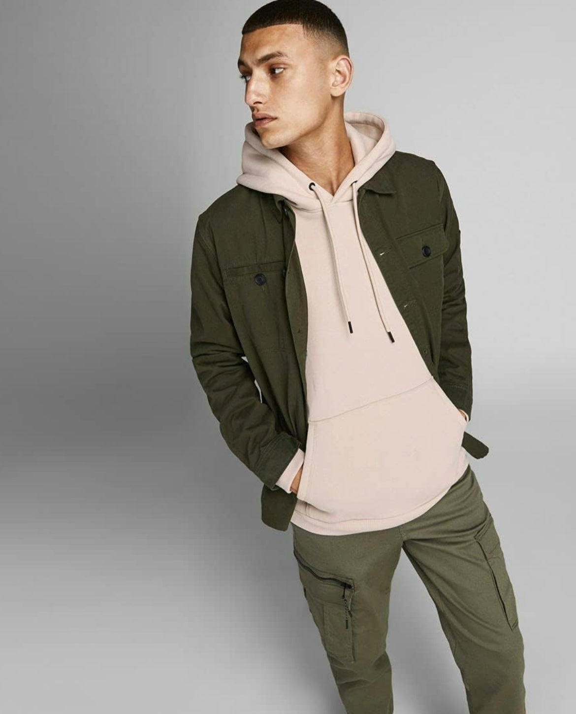 Jack & jones hoodie in cream