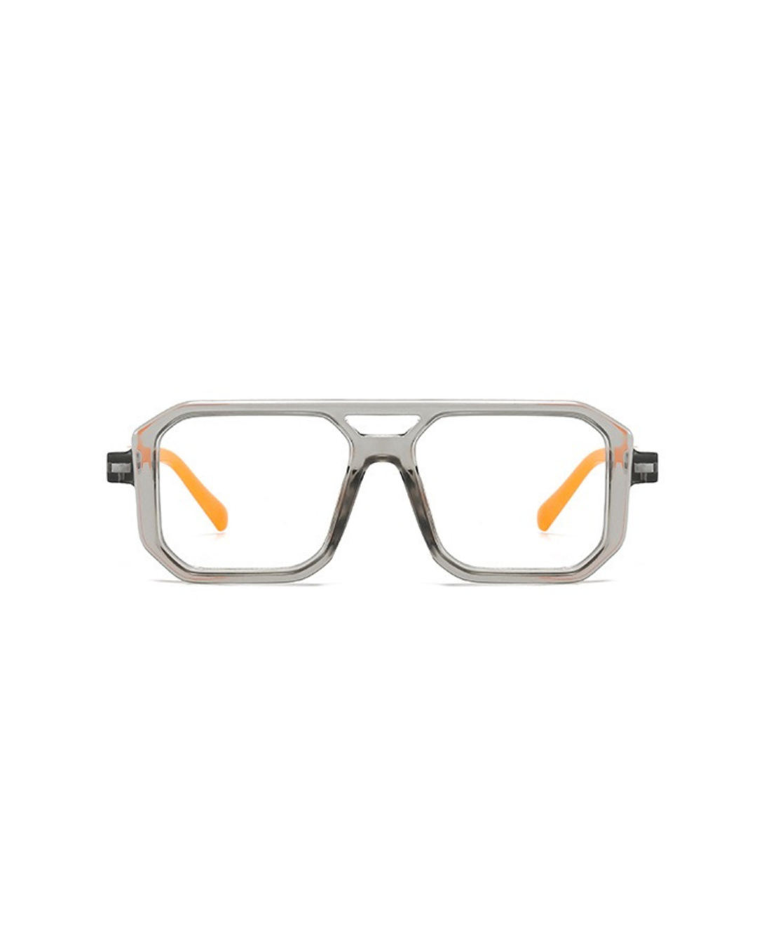 Double square retro glasses